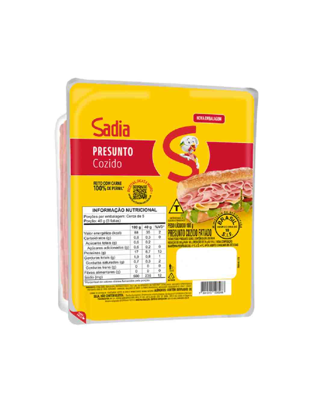 Presunto Fat Sadia 180g